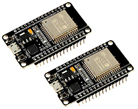 Dealikee 2 Pack ESP32 ESP-32S Development Board 2.4GHz Dual-Mode WiFi + Bluetooth Dual Cores Microcontroller Processor Integrated with ESP32s Antenna RF AMP Filter AP STA for Arduino