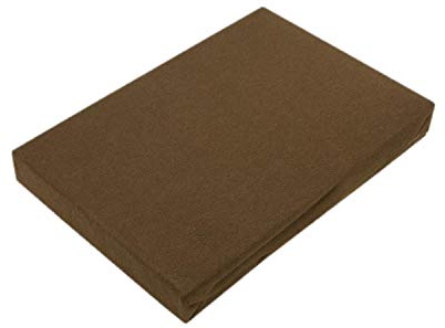 EXKLUSIV HEIMTEXTIL Jersey Spannbettlaken für Wasserbetten Rundumgummizug 200 x 220 cm Schokobraun