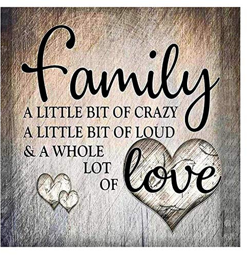 MWOOT DIY 5D Diamant Malerei Kit,Voller Diamond Pasted Painting Stickerei Kreuzstich Arts Craft Bilder für Home Wanddekoration und Geschenk (30x30cm)-Family Love
