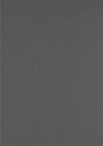 100 PREMIUM Einbanddeckel Lederstruktur A4, 270g/m², 297 x 210 mm, Rückenkarton (Grau)