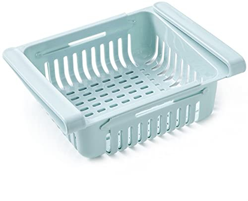 YWJFASHION Gruppo di stoccaggio del Frigorifero della Cucina Regolabile Multiuso del cassetto del cassetto del cassetto della Piastra del Frigorifero del Frigorifero del Frigorifero (Color : Blue)