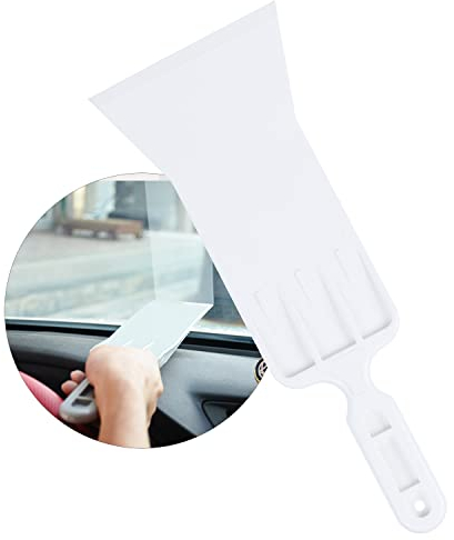 Auto-Rakel mit langem Griff, ABS- und Gummi-Material, perfekt für Fenstertönung, Auto-Vinylfolie, Tapetenkleister, Wasserwischer, etc. Keine Kratzer links (weiß)