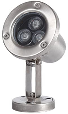 WZYJLyds Foco de Estanque Submarino Fuente de Iluminación LED de Bajo Voltaje 12V Impermeable IP68 Acero Inoxidable Iluminación Subacuática para Piscina, Fuente, Estanque(Blanco cálido,3W)