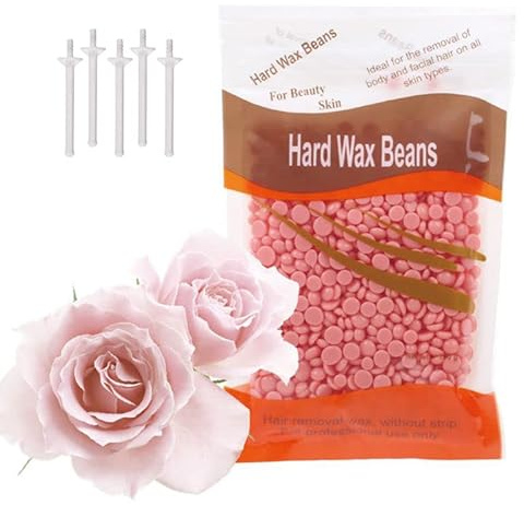 Nasenwachs Kit, 100g Nasenhaarentfernung Wachs für Männer und Frauen mit 5 Stück Safe Wax Applikatoren für Erwachsene Nasenlöcher Rosa