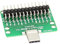 QIANRENON USB C Stecker Testbrett Type C Stecker auf 2 * 13 Pin PCB Leiterplatte, Zum Testen der USB-C-Verkabelung, zum Prototyping und zum Anschluss an EIN Breadboard.