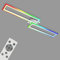 BRILONER Leuchten - Deckenlampe RGB, Bunte Deckenleuchte LED, Dimmbar, Farbtemperatur einstellbar, schwenkbarer LED Frame, Fernbedienung, Chrom-Alu, 1100x235x95 mm
