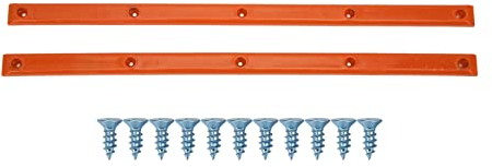 Niiyen Grind Rails für Skateboards Skateboard Deck Rails Rib Bones Rails Wear Resistant Durable Stabil Flexible Glossy Aussehen Long Board Rails Ribs B(Orange)