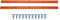 Niiyen Grind Rails für Skateboards Skateboard Deck Rails Rib Bones Rails Wear Resistant Durable Stabil Flexible Glossy Aussehen Long Board Rails Ribs B(Orange)