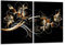 DarHaus Plaque de protection universelle pour plaque de cuisson 2x40x52cm Pour plaques de cuisson Protection contre les éclaboussures Planche découper en verre trempé Décoration, Orchidée Noir