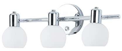 Teamson Home Dimmbare 3-Wege-Wandleuchten mit Berührungssensor, Verstellbare Wandleuchte, Strahler, Beleuchtungskörper für Wohnzimmer oder Schlafzimmer, Silber