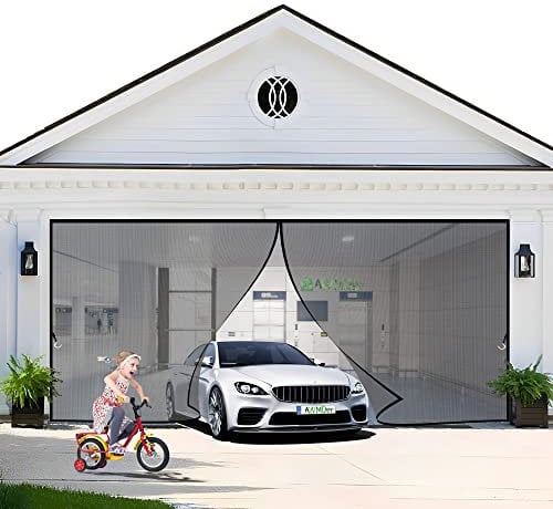 Magnetic Fly Screen Door, 250 x 195 cm Chain, Full Size, Heavy Duty Curtain, Pet Friendly, for House, French Doors - Black