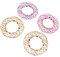 Mobestech 4 Stück Mandala Blumenkorb Blumenringe Spielzeug Draht Für Blumenkörbe Neuheit Mandala Spielzeug Kinder Mandala-blumenkörbe Außen 3d-ring Flexibel Violett Requisiten Rotieren Eisen