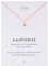 LUUK LIFESTYLE collana da donna in acciaio inossidabile con lacrima I Teardrop in stile boho minimalista, lunghezza regolabile, oro rosa