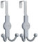 OHIYO Over The Door Hooks, 2 Pack Door Hanger Hooks for Hanging Clothes, Towels, Hats, Coats, Bags, and More in Your Living Room or Bedroom, Over The Door Hanger (Grey - 45mm (1.75))