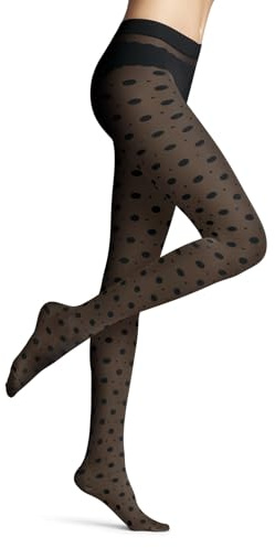 FALKE Damen Snow Dot 25 DEN Strumpfhose gemustert feines weiches nachhaltiges Material 1 Stück