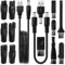 KUOQIY 9 Stücke Rasierer-Ladekabel-Set, 5V Rasierer Ladegerät Netzkabel USB Adapter Set, USB Shaver Charger Cable, mit 6 Stücke Pinsel, für eine Vielzahl von elektrischen Haarschneidern, Rasierern
