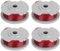Yweller Rasentrimmer Ersatzfadenspule 5306-20 für Gardena Turbotrimmer Art.8844,8845 SmallCut 300,9844,9845,9824,Art.8824 EasyCut Li-18/23 Austauschbare Fadenspule Ø 1,65mm, 10m Länge 4 Stücke