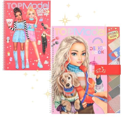 TOPModel Mega Style Set: Dress Me Up Groß CUTIE STAR + Special Design Book – Kreatives Mode-Design-Kit für Kinder