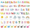 9 Blatt Wandaufkleber mit Alphabet-zahle Abnehmbare Alphabet ABC-aufkleber mit 26 Buchstaben 10 Zahlen 9 Wetter Pädagogische Wandaufkleber Kinderzimmer Heimdekoration