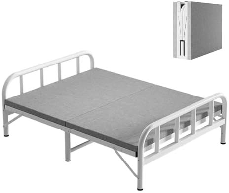 Gästebett Klappbar mit Matratze, Tragfähig und Stabil Verdickte Beine Platz Sparen, Klappbett 120x200 Erwachsene, für Schlafzimmer Gästezimmer(100 * 200CM)
