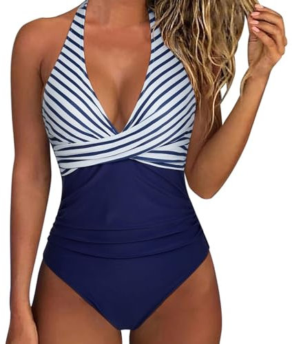 Générique Maillot De Bain Amaincissant Femme Sexy Col V Ventre Plat Maillot De Bain Bretelles Spaghetti Réglables Froncé Devant Vetement De Plage Contrôle du Ventre Rembourré