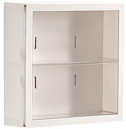 Wall Mounted Showcase Blind Box Figures Display Case Handicraft Storage Display Rack Dust Proof Doll Toy Storage Box (White)
