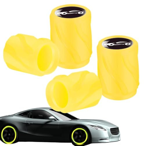 Helle Autoreifen-Ventilkappen, Autoreifen-Ventilkappen leuchten | Reifendruckkappen, helle Autodekoration,