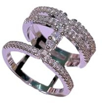 SKJUBLPG Ring Ringe Damen Bijouterie Herren Ring Für Damen 7 Weiss