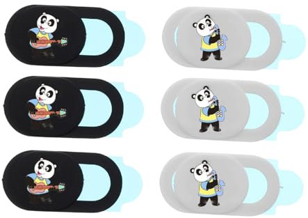 Artibetter 6pezzi Webcam Cover Privacy Protector Per Laptop e Tablet Design Panda Copertura Ultra Sottile Facile Da Installare Protezione Anti-peeping Per Computer e Dispositivi Elettronici