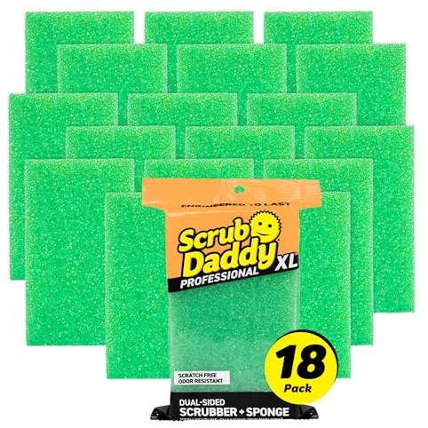 Scrub Daddy Sponge-Daddy XL – Großer kratzfreier Mehrzweck-Geschirrschwamm – BPA-frei und hergestellt aus Polymer-Schaum – Flecken- und geruchsresistenter Küchenschwamm (18 Stück)