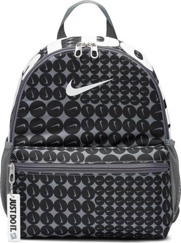 Nike Kinder Y Nk Brsla Jdi Mni Bk-Aop Sp25 11L Rucksack, Smoke Grey/Black/White
