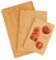 Set di 3 taglieri in bambù – dimensioni (38 x 25 cm/30 x 20 cm/22 x 15 cm) – spessore 1,5 cm – con scanalatura – antigraffio e durevole – Tagliere multifunzione in legno – Taglieri per cucina e Cuttin