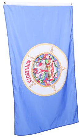 TINEASUR Farbecht Minnesota State Flag Usa Outdoor-dekoration Große Gartenflagge