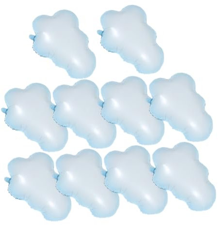 Yardwe 10Stücke Wolkenballons für Geburtstagsfeiern und Babypartys Dekorative Aluminiumfolie für Verschiedene Anlässe Leicht und Einfach zu Befüllen Partydekoration