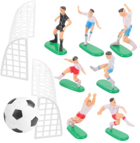 ULTECHNOVO 1 Set Decorazione Della Squadra Di Calcio Toppers Decorazioni Per Feste Di Calcio Decorazione Per Cupcake Con Pallone Sportivo Decorazioni Per Cupcake Con Partite Di Calcio Pvc