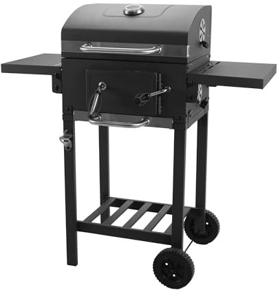WJIAYAO Outdoor Grill Cart Outdoor Heavy Charcoal Barbecue Outdoor Trolley Bbq Garden Grill