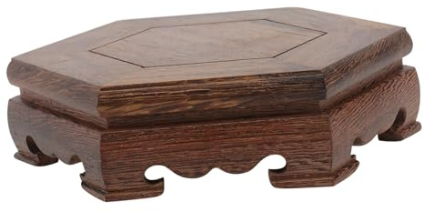 SAFIGLE Wooden Flowerpot Base Round Display Pedestal for Flower Pot Vase and Collectibles Decorative Storage Base for Indoor Plant Stand Crafts Study Bedroom and Home Decor