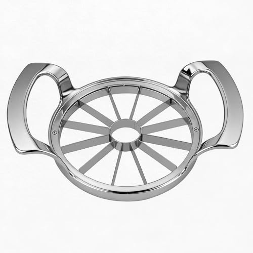 Apple Slicer and Corer, Solid Stainless Steel Apple Cutter with 10.5cm Wide Opening, Professional 12-Slice Tool for Fruits, Dishwasher Safe