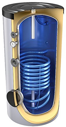 500 Liter Warmwasserspeicher mit 1 Wärmetauscher inkl. Isolierung und Versand