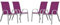 Habitat et Jardin - Lot de 4 Fauteuils de Jardin en Textilène et Acier Rose Violet - Cordoba|Phoenix - Chaises de Jardin avec Accoudoirs - Chaises de Maison Solides et Légères