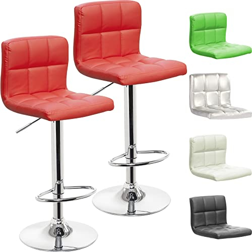 Beltom® 2er Set Barhocker Küchenhocker Barstuhl Tresenhocker Loungesessel Stuhl - Royal - X2-Rot