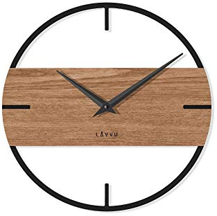 CLOCKVILLA Wanduhr Moderne Holzuhr Massivholz skandinavisches Design 35 cm Holz