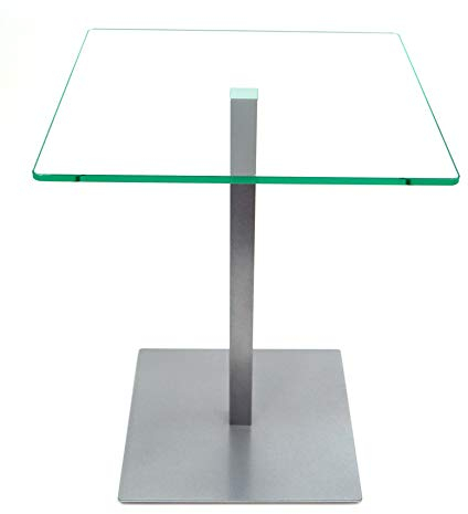 freeroom24 Beistelltisch, Tisch, Couchtisch Johannes in Silber Brillant, 40 x 40 x 50cm