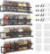 Estefanlo Spice Rack Wall Mounted, 4 Pack Spice Rack for Inside Cupboard, Adhesive Spice Organiser Kitchen Cupboard Organiser