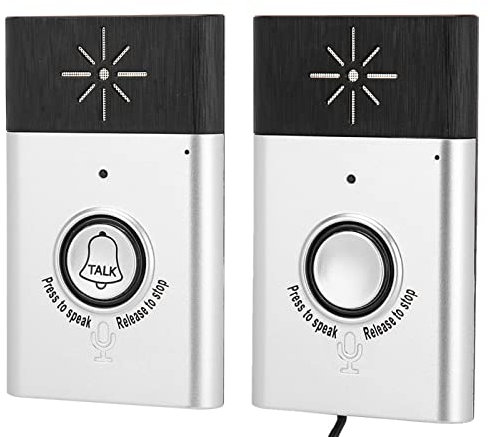 Sonnette sans Fil, Mini Interphone Vocal Portable 2,4 GHz, Système D'interphone sans Fil, Installation Facile, Sonnette sans Fil pour la Sécurité du Bureau à Domicile