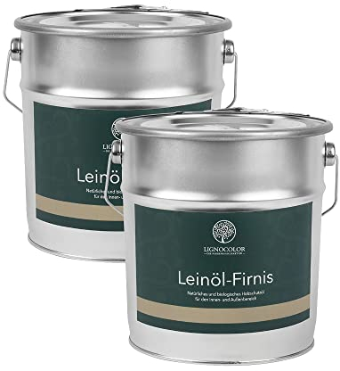 Lignocolor Leinölfirnis | Holzöl für den Innen- und Außenbereich | natürlicher Holzschutz (5L, Natur)