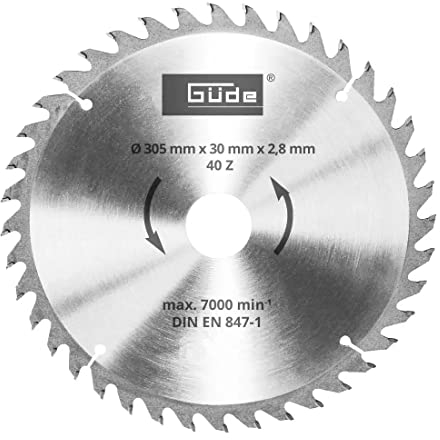 Güde Lame de scie à bois HM 305 x 30 x 40 Z en métal dur Lame de scie circulaire