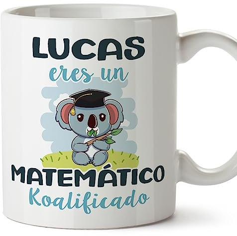 MUGFFINS Tazas Personalizadas para MATEMÁTICO - En Español - Koalificados Personalizados - 11 oz / 330 ml - Regalo Personalizable original y divertido