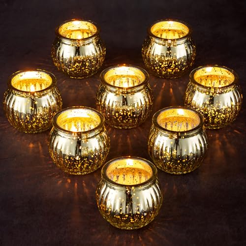 Romadedi Kerzenständer Gold Teelichthalter Glas:24er Set Klein Kerzenglas Für Tischdeko Hochzeit Wohnzimmer Deko Teelichtglas Für Teelicht Klar Votivkerzenhalter Für Weihnachtsdeko Party