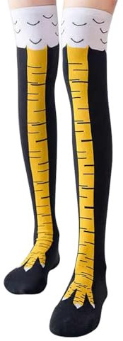 Chicken Leg Socks Erwachsene Witzige Socken Fun Hühner Legs Sock Kostüm Damen Hühnersocken Geschenke Vogel Paw Hühnerbein Overknee Stocking Witzig Personalisierte Wärmer Strümpfe Komische Stockings
